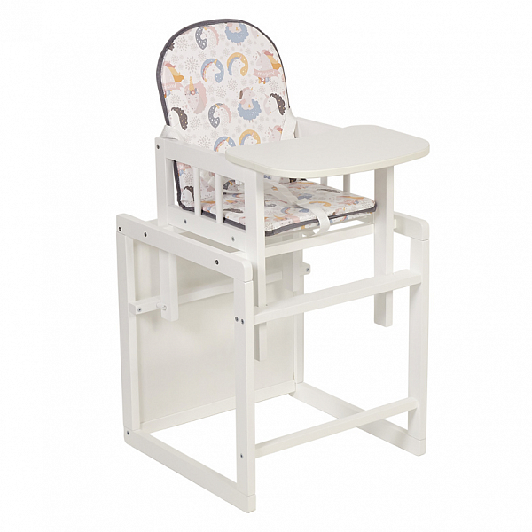Стул детский трансформируемый Polini kids 255 Волшебный Единорог, белый