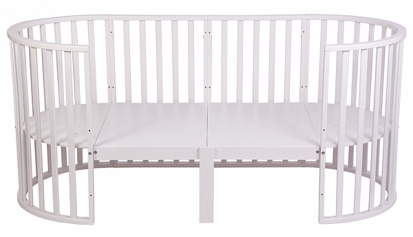 Круглая/овальная кроватка-трансформер Polini Kids Simple 930, белый