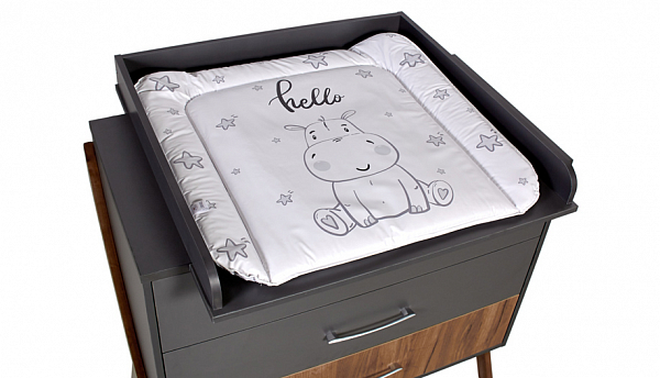 Комод Polini kids Porto 2200, на ножках, графит-дуб крафт