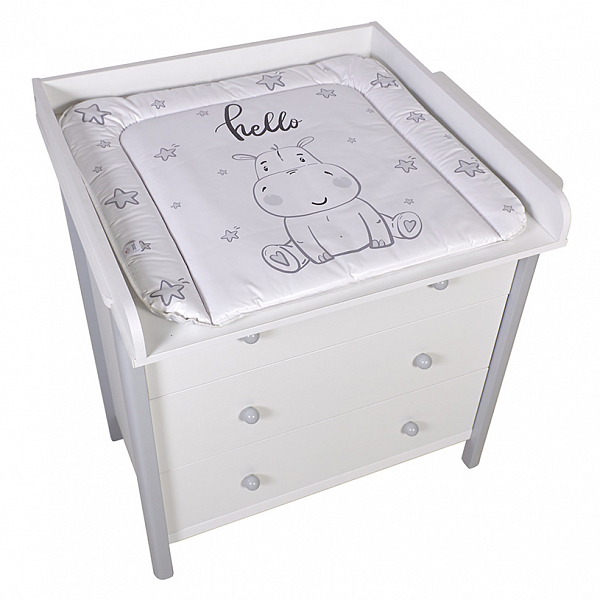 Комод Polini kids Simple 3501, белый-серый