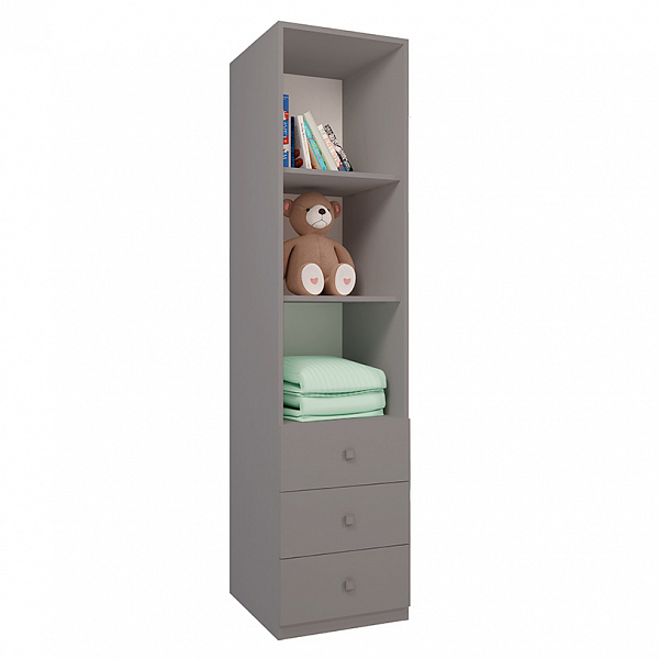 Стеллаж с ящиками Polini kids Simple, серый