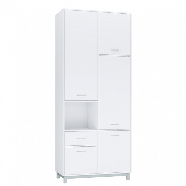 Шкаф двухсекционный Polini kids Mirum 2320, на ножках, белый