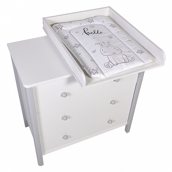 Комод Polini kids Simple 3501, белый-серый