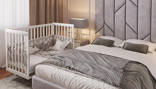 Кроватка детская Polini kids Simple 340, белый