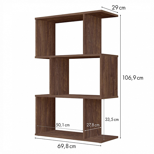 Стеллаж Polini Home Smart фигурный 3 секции, винтаж