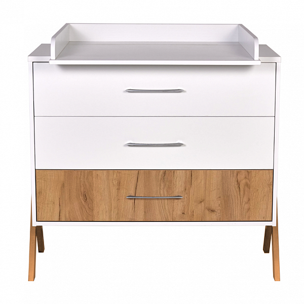 Комод Polini kids Porto 2200, белый-дуб крафт золотой