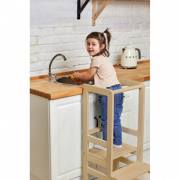 Подставка развивающая Polini kids Step, натуральный