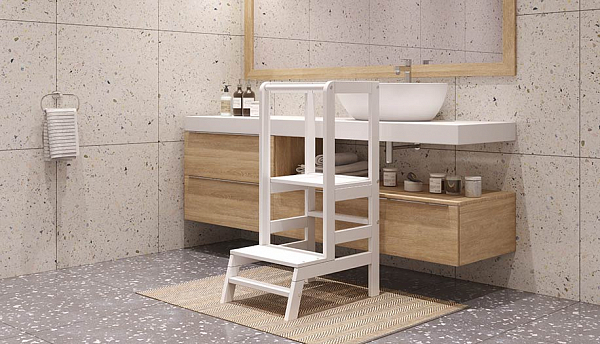 Башня помощника Монтессори Polini kids Step, белый
