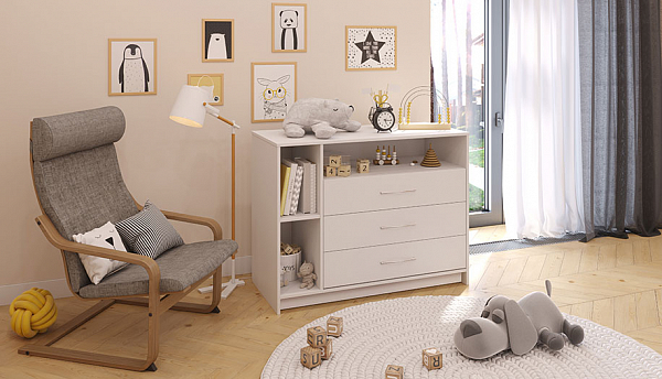 Комод Polini kids Simple 2110, белый