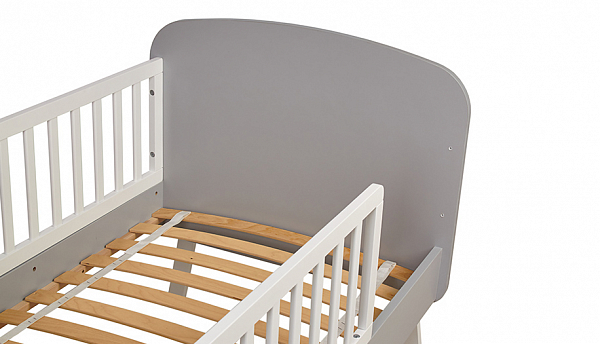 Кровать детская Polini kids Mirum 2000, серый-белый