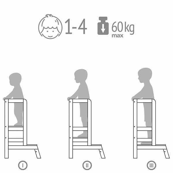 Подставка развивающая Polini kids Step, натуральный