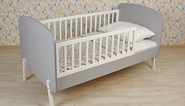 Кровать детская Polini kids Mirum 2000, серый-белый