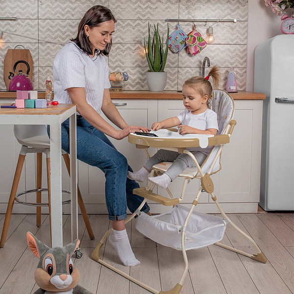 Стульчик для кормления Polini kids 252 Слоник, макиато