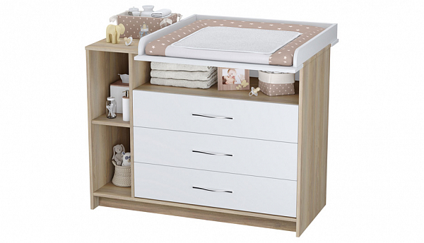 Комод Polini kids Simple 2110,  вяз-белый