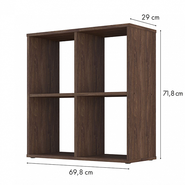 Стеллаж Polini Home Smart Кубический 4 секции, винтаж
