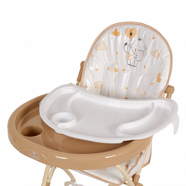 Стульчик для кормления Polini kids 252 Слоник, макиато