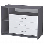 Комод Polini kids Simple 2110, серый-белый
