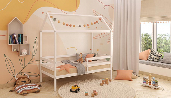 Кровать-домик Polini kids Simple 950, белый