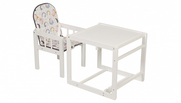 Стул детский трансформируемый Polini kids 255 Волшебный Единорог, белый