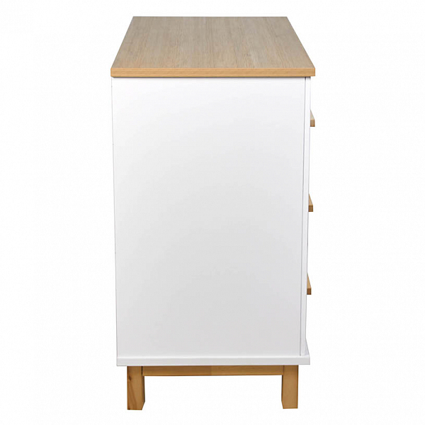 Комод Polini kids Simple 3402, на ножках, белый-натуральный