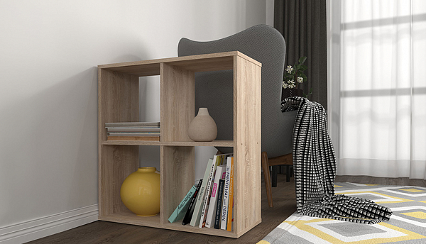 Стеллаж Polini Home Smart Кубический 4 секции, дуб