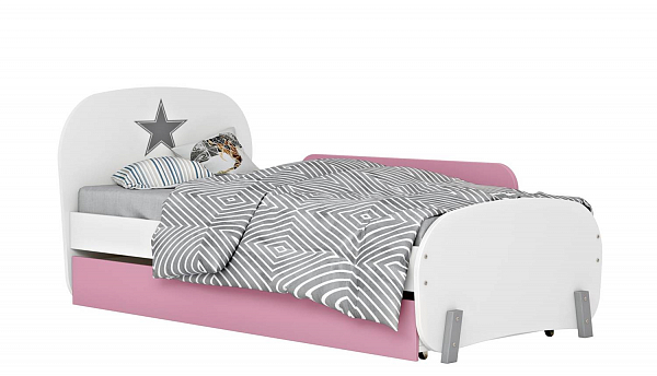 Боковое ограждение кровати детской Polini kids Mirum 1910, розовый