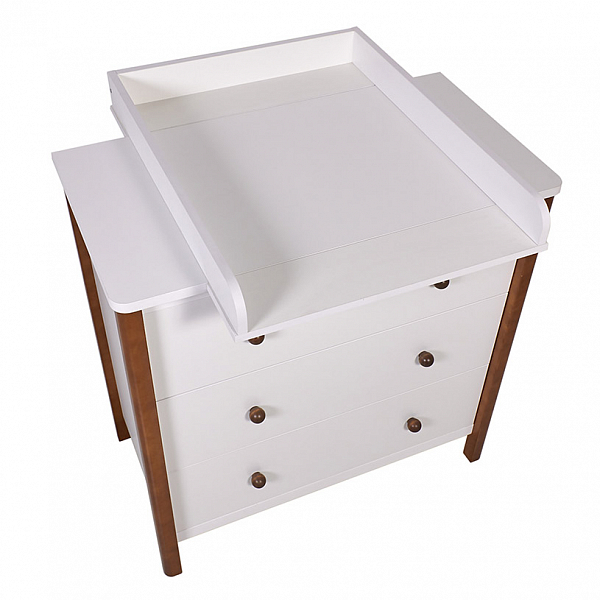Комод Polini kids Simple 3501, белый-дуб крафт