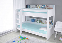 Кровать-чердак двухъярусная Polini Simple 5000, белый
