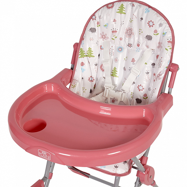 Стульчик для кормления Polini kids 152 Лесные друзья, розовый