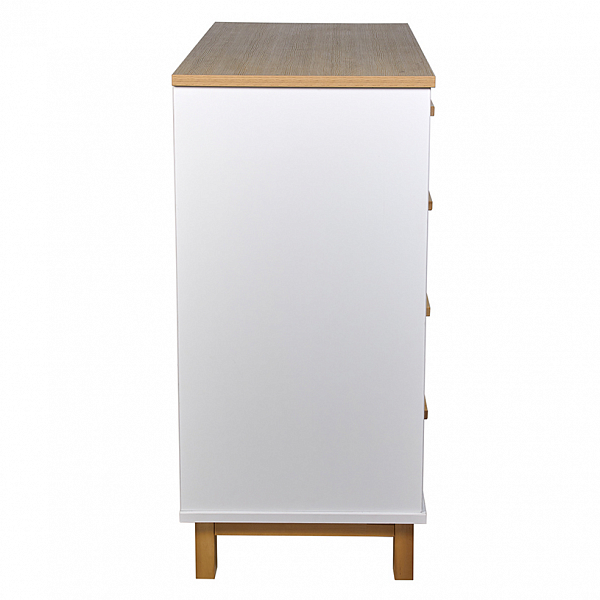 Комод Polini kids Simple 3403, на ножках, белый-натуральный
