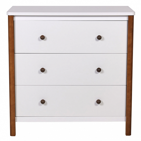 Комод Polini kids Simple 3501, белый-дуб крафт
