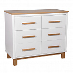 Комод Polini kids Simple 3402, белый-дуб крафт золотой