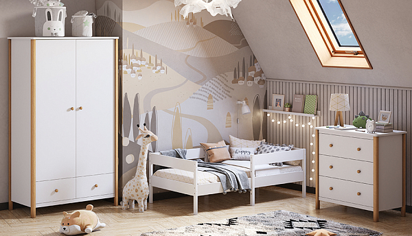 Кровать детская Polini kids Simple 3435, белый