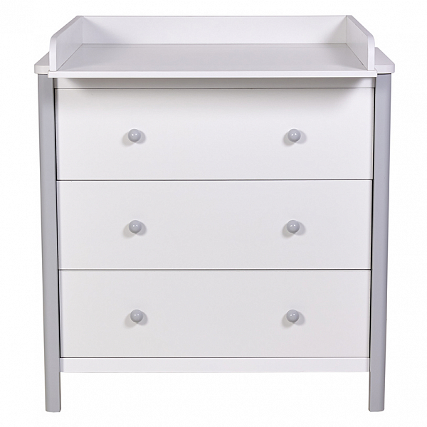 Комод Polini kids Simple 3501, белый-серый