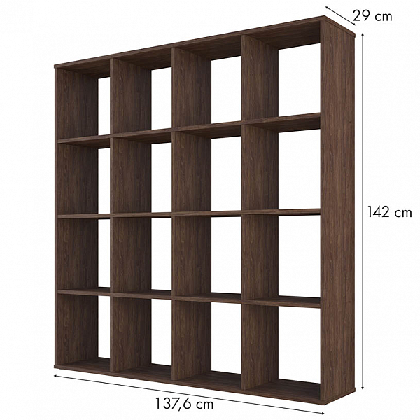 Стеллаж Polini Home Smart Кубический 16 секции, винтаж