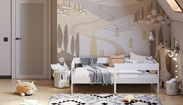 Кровать детская Polini kids Simple 3435, белый