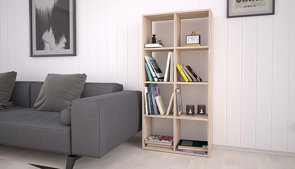 Стеллаж Polini Home Smart Кубический 8 секции, дуб